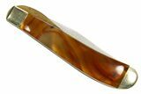 Pocket Knife With Colorful Agate Inlays - Hand-Crafted In Utah #327588-3